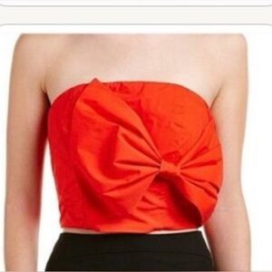GIANNI BINI BOW TUBE TOP Vibrant Red Strapless Tube Top
SIZE S